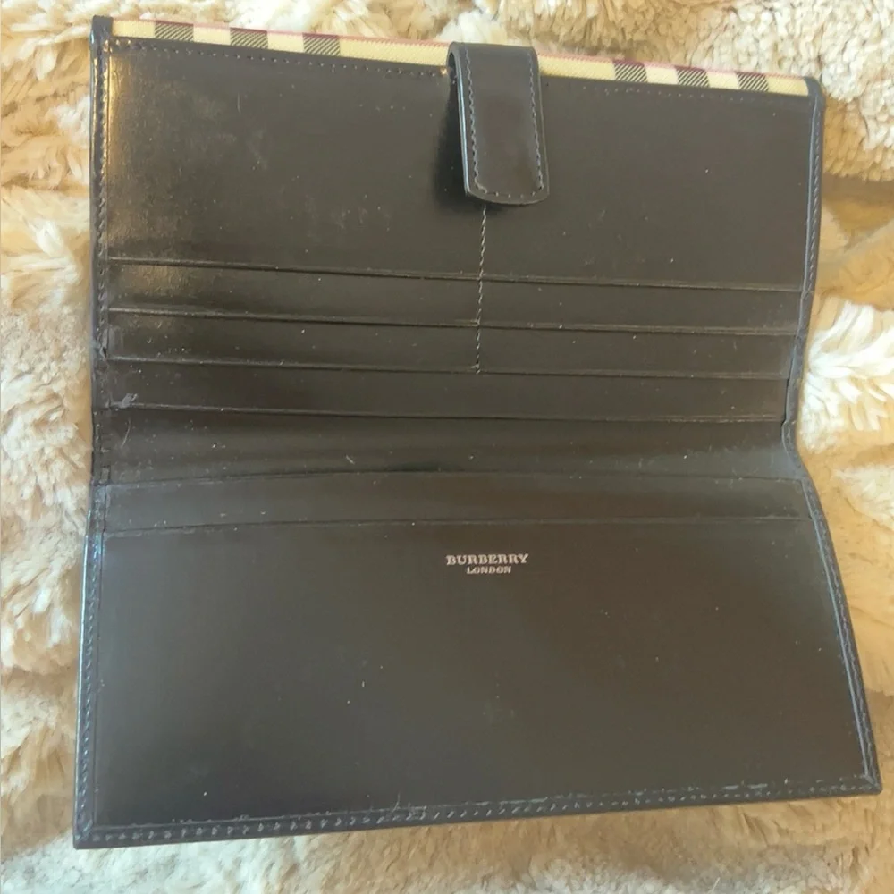 Burberry | Women’s Plaid Coated Canvas Long Wallet Leather Trim *Luxury - Picture 8 of 12